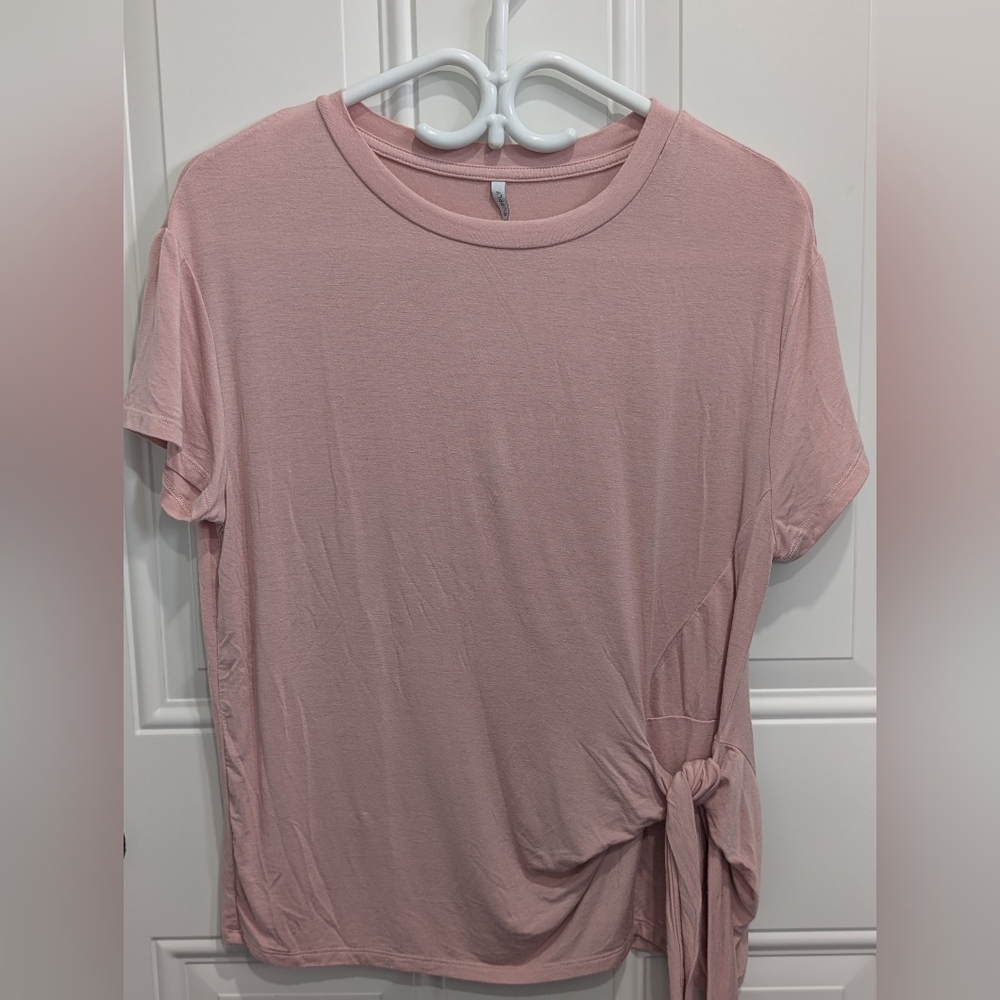 Z Supply Blush Short Sleeve Tie Tee